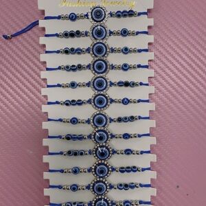 Blue Evil Eye Bracelet Set